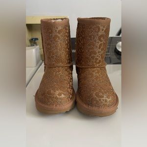 Glitter Leopard Little Girl Uggs